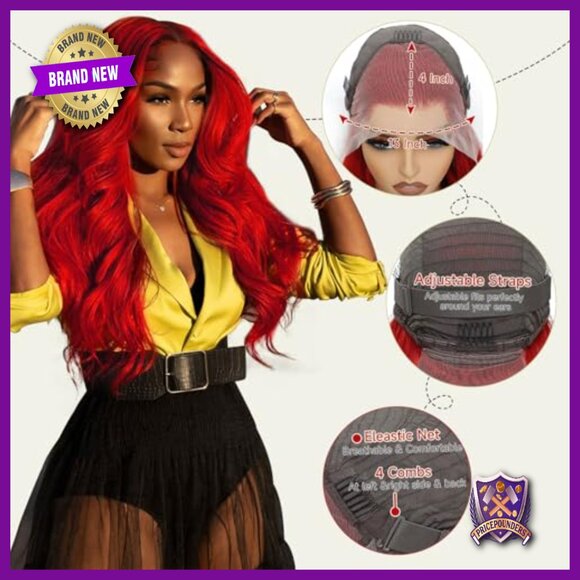20 Inch Human Hair Wig HD Lace Frontal Body Wave Pre Plucked Baby Hair main image 6